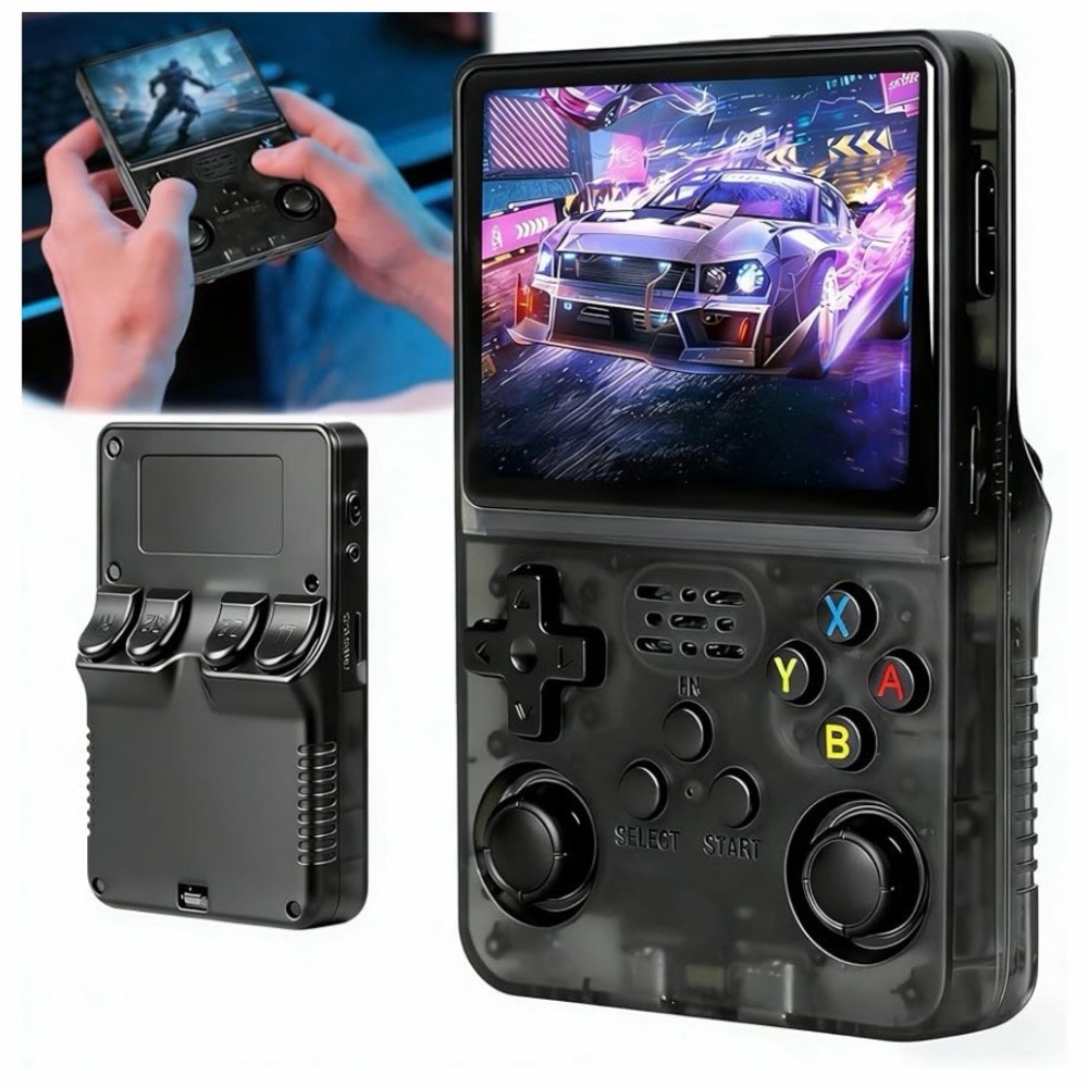 Handheld Retro Portable Game Console - Black R36S